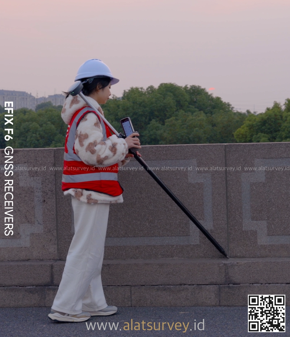 EFIX F6 GNSS RTK Receiver untuk Pengukuran Lapangan Surveyor menggunakan EFIX F6 GNSS RTK Receiver untuk pengukuran lapangan